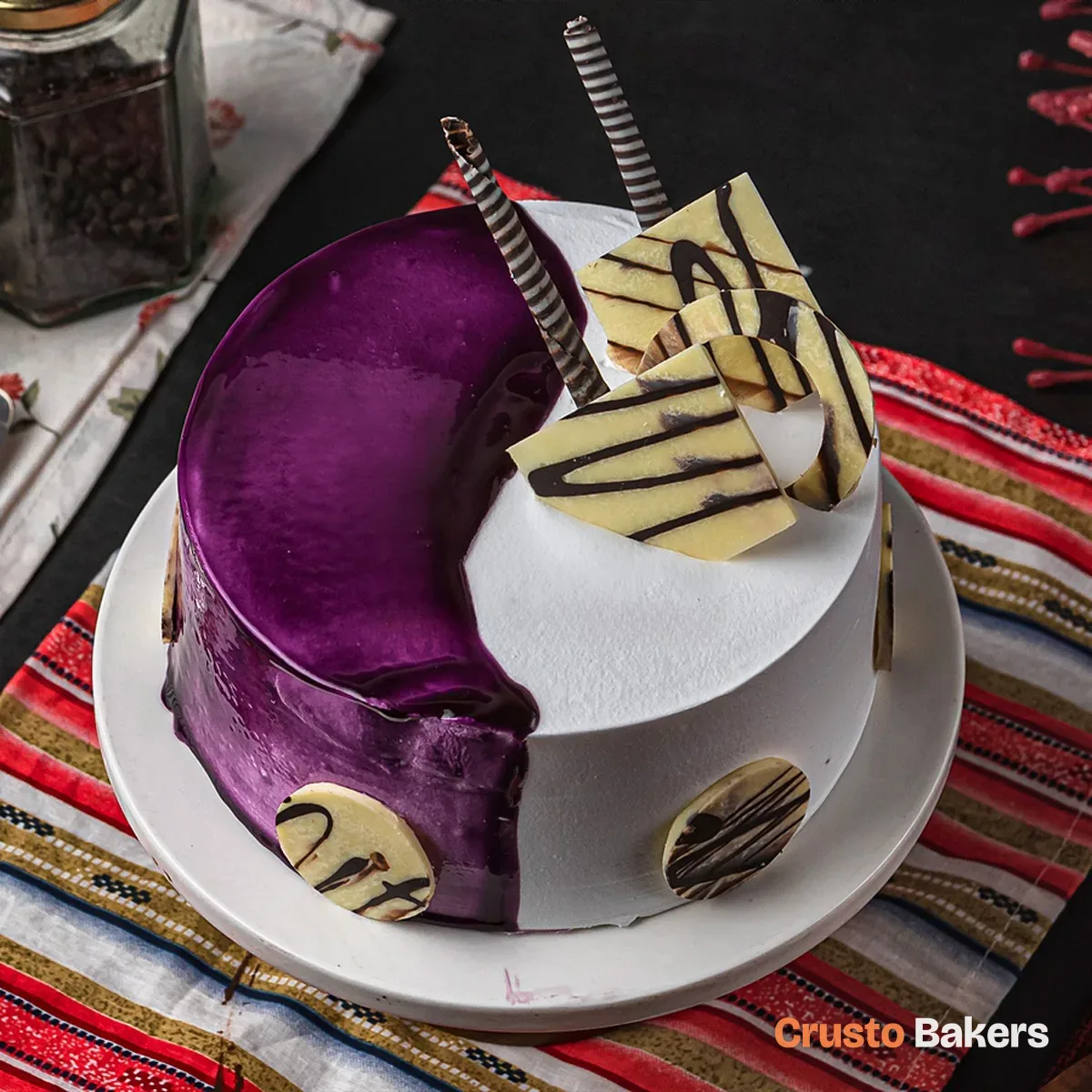 Royal Purple Duet cake design