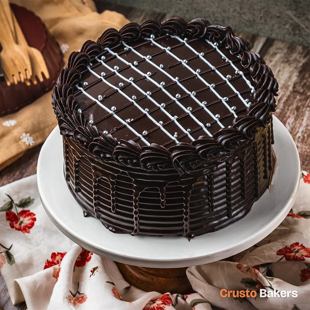 Midnight Stripes cake design
