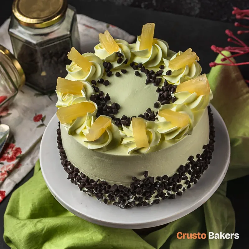Pineapple Chip Wreath cake design