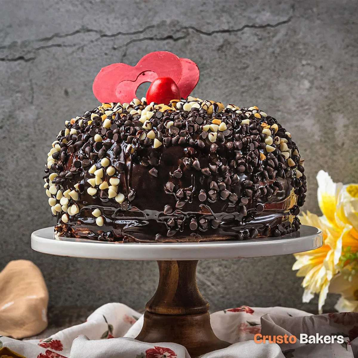 Choco Chip Love cake design