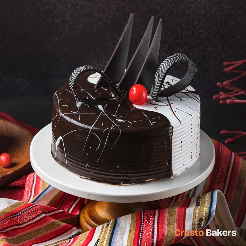 Choco Vanilla Splash cake design