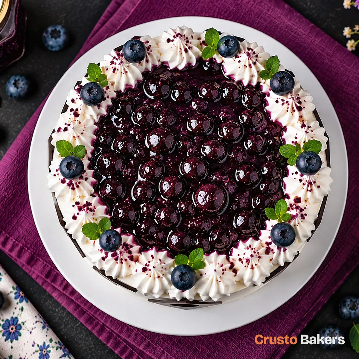 Blueberry Diamond cake design