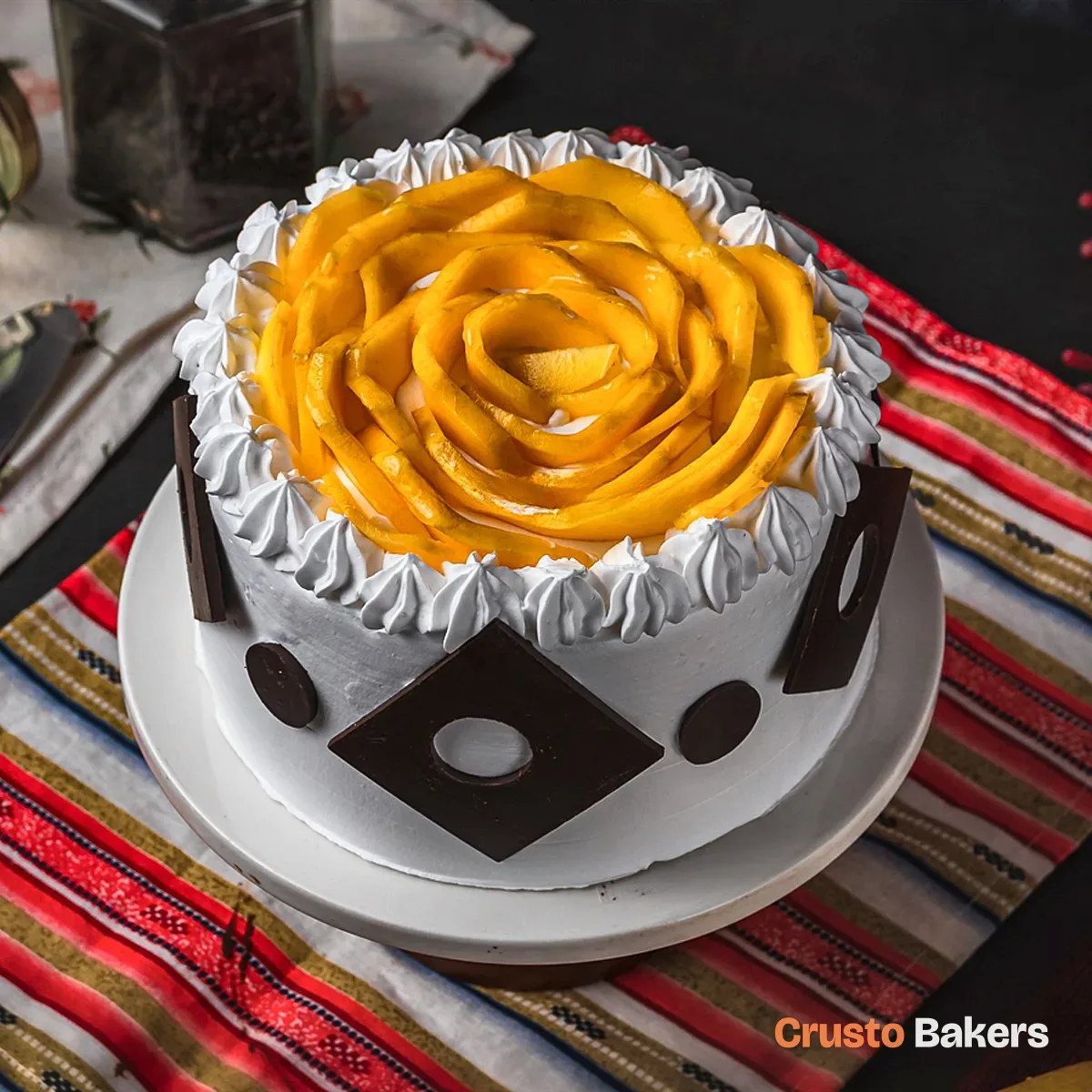 Mango Rose cake design