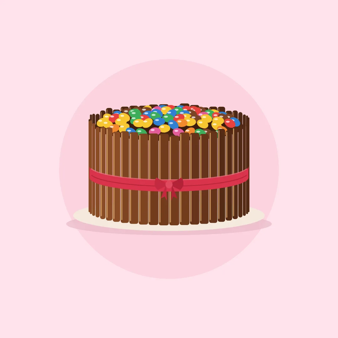 Kitkat Gems Cake