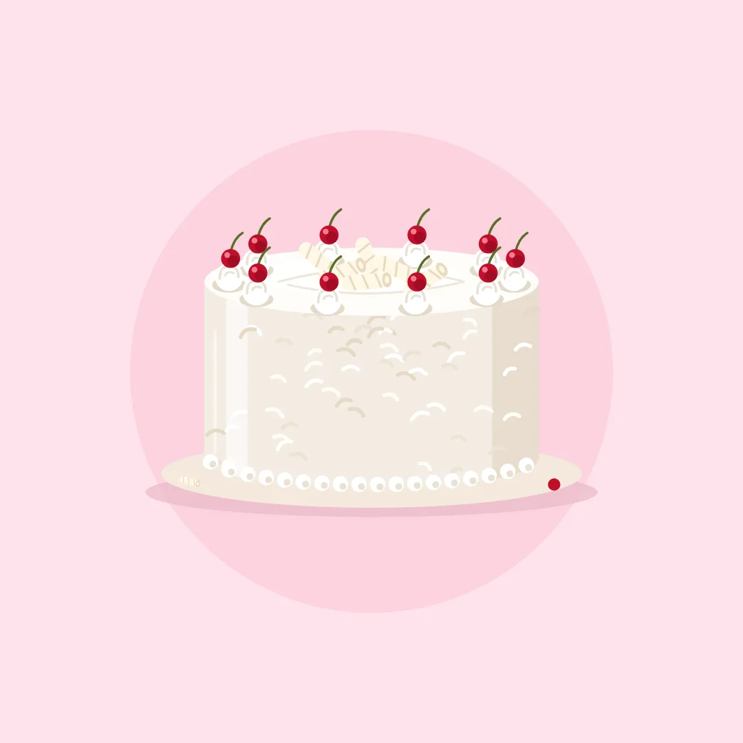 White Forest Cake